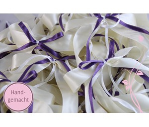 I 15 Antennenschleifen Creme und Wunschfarbe Bild 1 I 15 Antennenschleifen Creme und Wunschfarbe